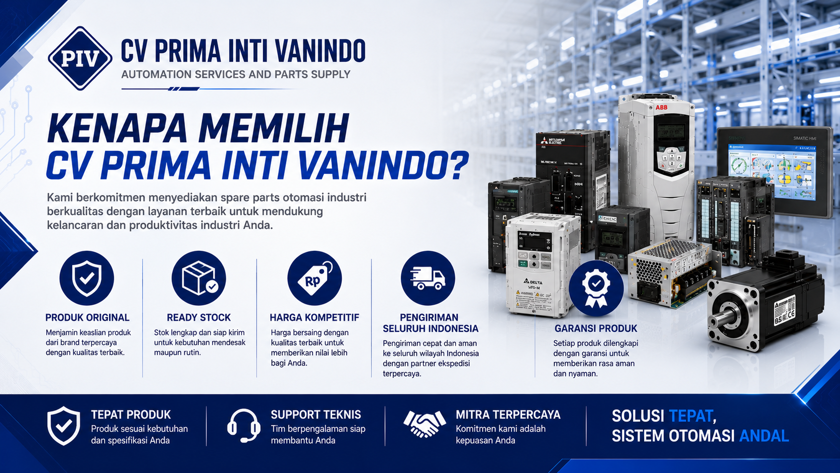 Solusi pemrograman PLC dan HMI untuk sistem kontrol pabrik